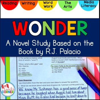 Preview of Wonder Novel Study Book Unit