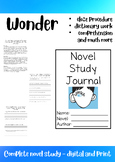 Novel Study Booklet - Wonder