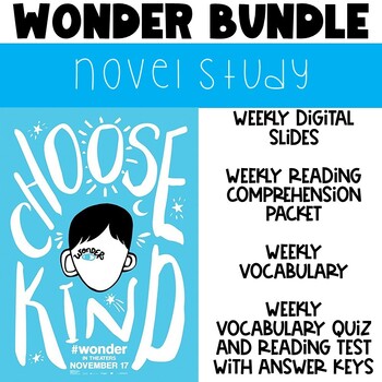 Preview of Wonder Novel Study (Digital and Printable Unit)