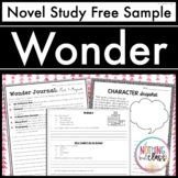 Wonder Novel Study FREE Sample | Worksheets and Activities