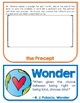 wonder novel study flip book project writing prompts vocabulary