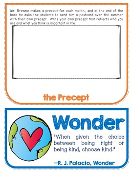 wonder novel study flip book project writing prompts vocabulary