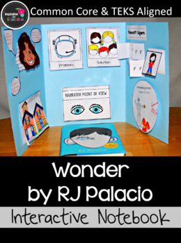 Preview of Wonder Interactive Novel Study: For Interactive Notebook or Lap Book