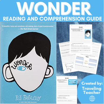 Preview of Wonder Novel Study: Reading Guide + Chapter Comprehension Questions
