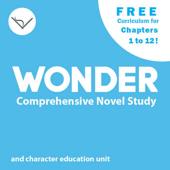 Preview of SL Free Wonder Novel Study for Chapters 1-12 -  Book & Character Education Unit