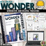 Wonder Novel Study Workbook and Paperless Version for Goog
