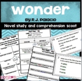 Wonder Novel Study and Comprehension Task Cards