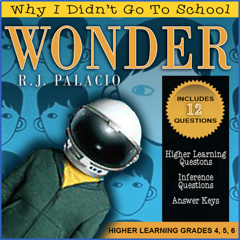 Preview of Wonder Novel Study by Chapters Comprehension EDITABLE Student Worksheets