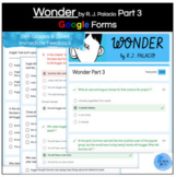 Wonder Part 3 Google Forms Quiz / Assessment