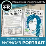 Wonder by R.J. Palacio Activities | Portrait Project for Students