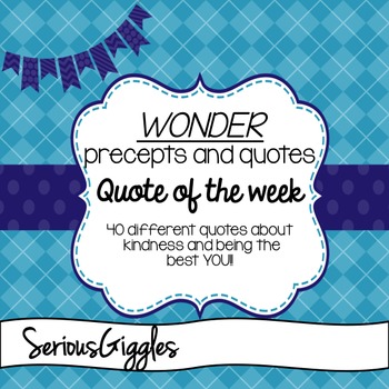 Preview of Wonder Quote of the Week Posters