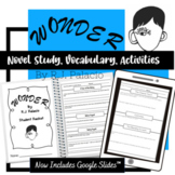 Wonder R.J. Palacio Novel Study Link for Google Slides™ Di