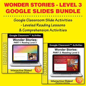 Preview of HIGH INTEREST READING BUNDLE: Wonder Stories LVL 3 GOOGLE SLIDES