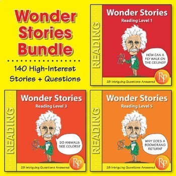 Preview of Reading Comprehension Passages and Questions  Fun & Engaging for All Ages BUNDLE