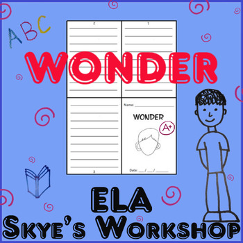 Preview of Wonder Summary Information Writing Mini Book English Reading Activity Lesson