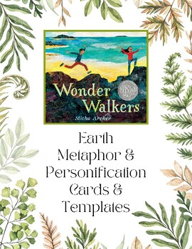 Preview of Wonder Walkers: Metaphor & Personification Cards & Templates about the Earth