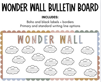Preview of Wonder/Inquiry Wall Bulletin Board