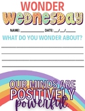 Wonder Wednesday Writing Prompt - Great for Morning Work o