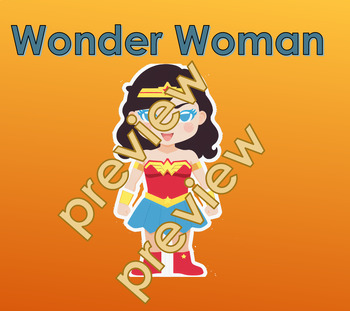 Preview of Wonder Woman Clipart Transparent Sticker Image ,Graphic