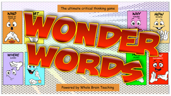 Preview of Wonder Words - The ultimate critical thinking game! Updated 2023