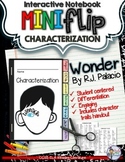 Wonder, by R.J. Palacio Interactive Notebook Character Mini Flip