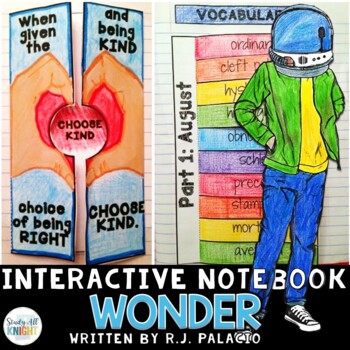 Preview of Wonder by R.J. Palacio Interactive Reading Notebook
