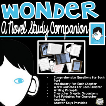 Preview of Wonder by R.J Palacio, Wonder Novel Study