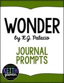 Wonder by R.J. Palacio:  22 Journal Prompts