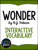 Wonder by R.J. Palacio:  Interactive Notebook Vocabulary A
