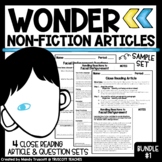 Wonder: Nonfiction Articles to Supplement the Novel (BUNDLE #1)