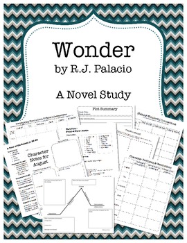 Preview of Wonder by  R.J. Palacio Novel Study Unit