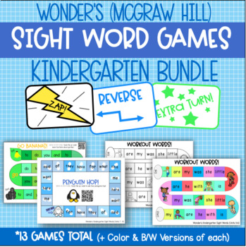 mcgraw hill wonders kindergarten sight word list