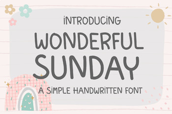 Preview of Wonderful Sunday - Font