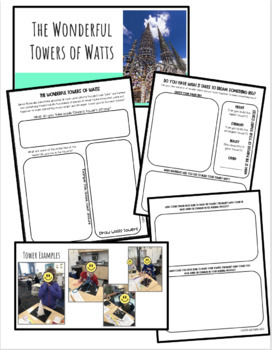 Preview of Wonderful Tower of Watts STEM Activity and Worksheets 