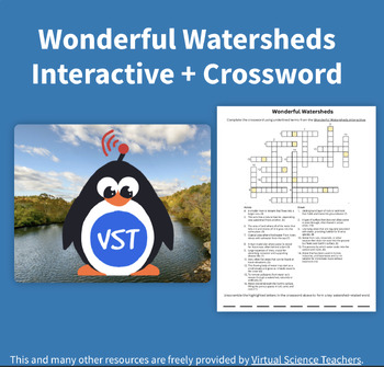 Preview of Wonderful Watersheds Interactive + Crossword
