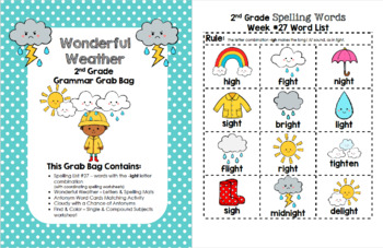 Wonderful Weather 2nd Grade Grammar Grab Bag #27