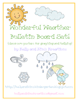 Preview of Wonderful Weather Bulletin Board Set! {graphing & tallying posters}