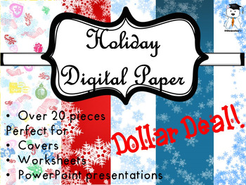 Preview of Wonderful Winter / Christmas Digital Paper {Winter Activities} #DollarDeal
