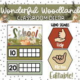 Wonderful Woodland 100 Days of School & Hand Signals | Cla