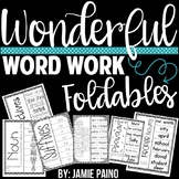Wonderful Word Study Foldables