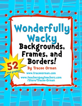 Preview of Wonderfully Wacky Backgrounds and Frames Clip Art Graphics