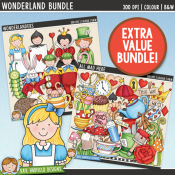 Preview of Wonderland Clip Art Bundle (Kate Hadfield Designs)