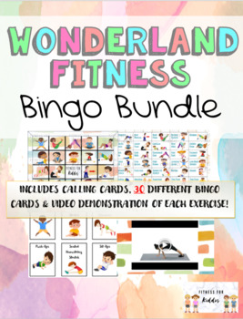 Preview of Wonderland Fitness Bingo BUNDLE (30 Cards & Exercise Video Demonstrations)