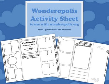Preview of Wonderopolis Activity Sheet Trifold