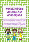 Wonderopolis Vocabulary Wonderings