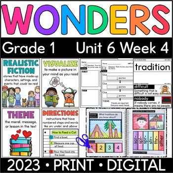 Preview of Wonders 1st Grade 2023: Unit 6 Week 4 Lissy's Friends Supplement