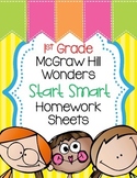 Wonders 1st Grade Start Smart Homework Sheets
