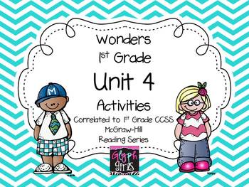 Preview of Wonders 1st Grade Unit 4 Activities Weeks 1-5