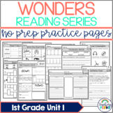 Wonders 1st Grade Worksheets Unit 1 No Prep Practice Pack 