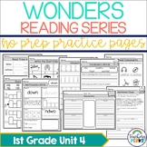 Wonders 1st Grade Worksheets Unit 4 No Prep Practice Pack 